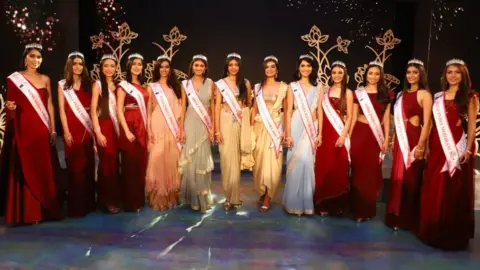 Getty Images Participants at the fbb Colors Femina Miss India East 2019 on April 23,2019 in Kolkata,India.