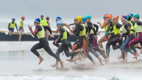 Rhys Ellis-Davies Competitors at Open National Surf Championships, Perranporth