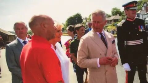 Adrian Parsons King Charles III meeting Bude club members in 2013