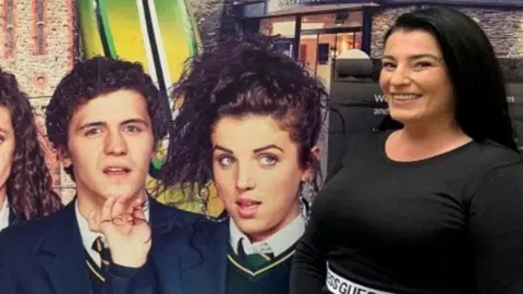 Shauna Bray Shauna Bray pictured alongside Derry Girls promo