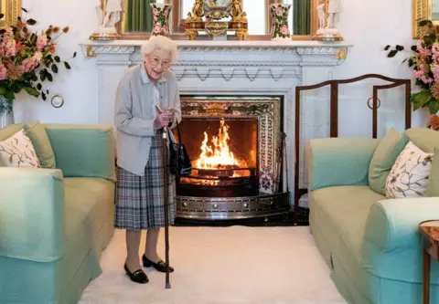 PA Media Queen Elizabeth II at home in Balmoral in the last photo taken of her